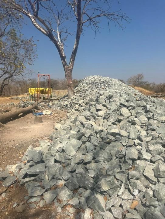Ore stockpile at Kitete